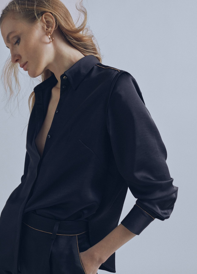 Basic satin shirt