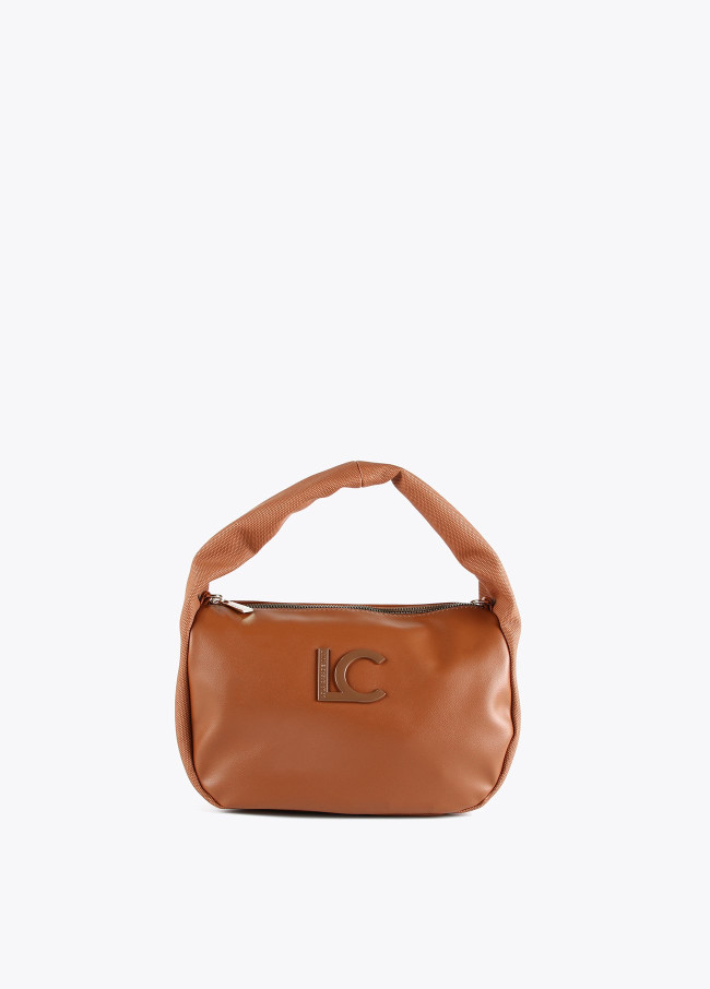 Contrast textures crossbody bag