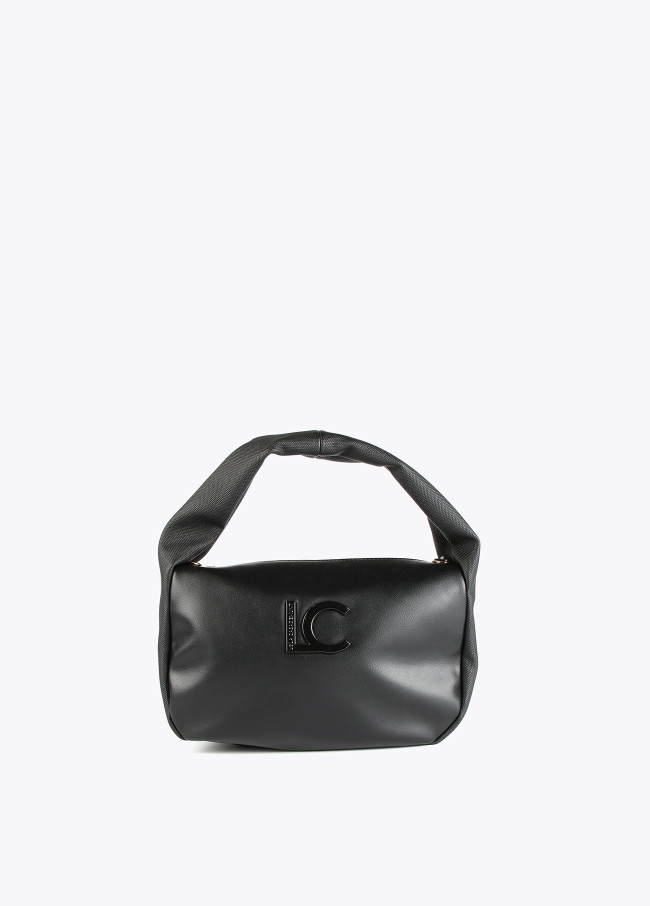 Contrast textures crossbody bag