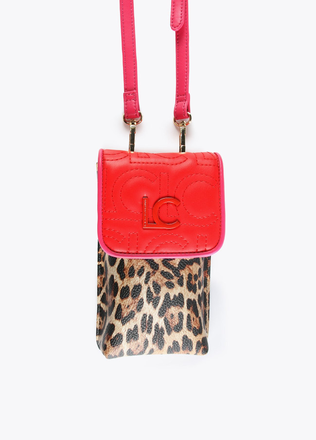 Mini-Handytasche mit Animal Print