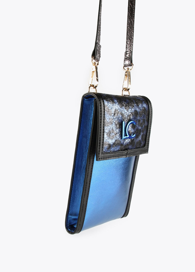 Mini metallic animal print mobile phone