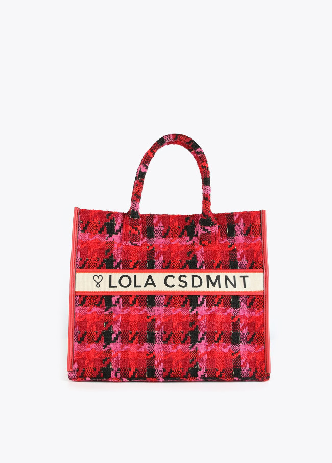 Houndstooth tote bag