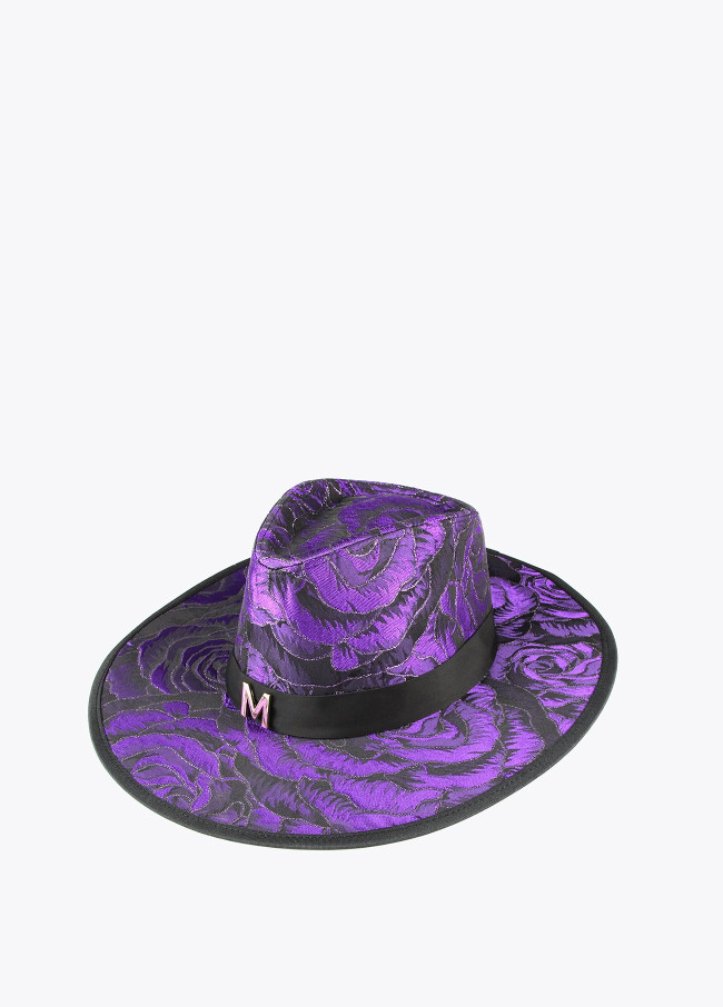 Jacquard floral print hat