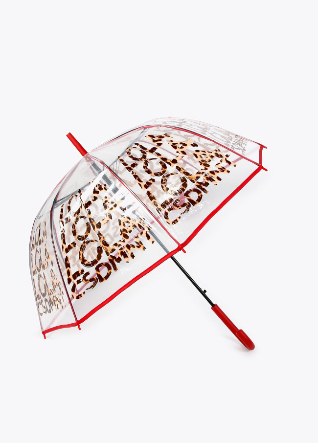 Grand parapluie transparent