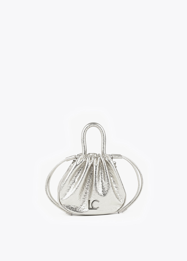 Crossbody bag with raised logo