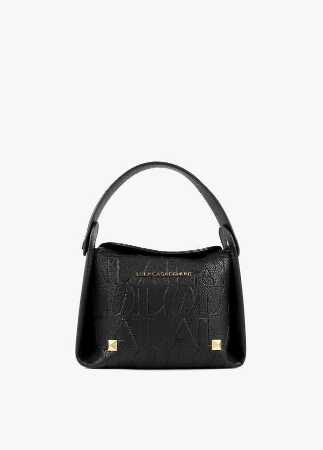 Crossbody bag with engraved logo