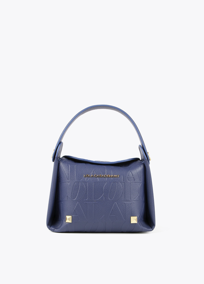 Crossbody bag with engraved logo