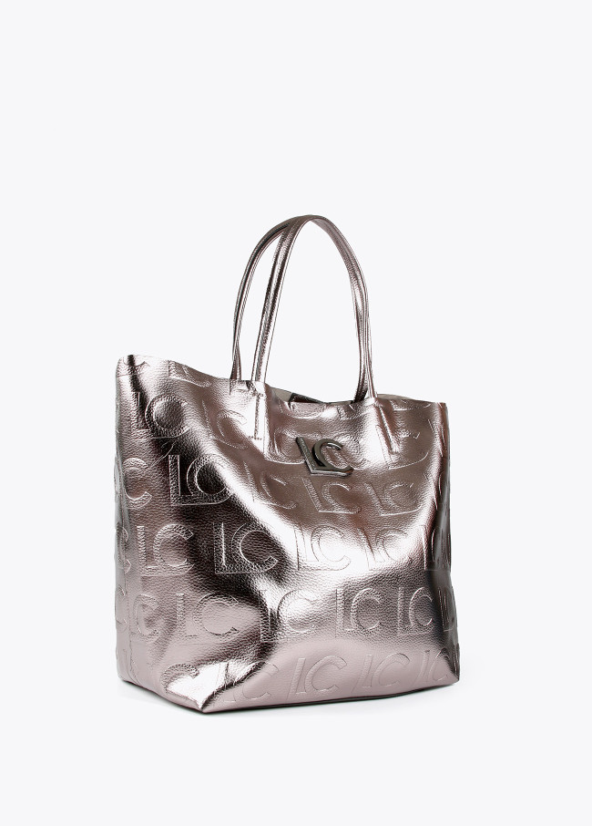 Borsa shopper metallizzata