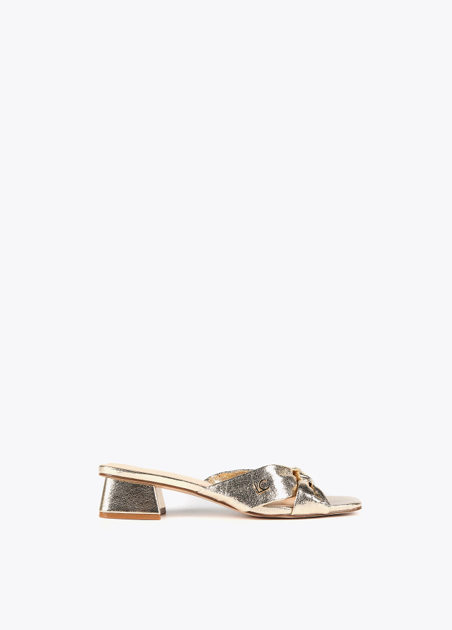 Metallic sandals