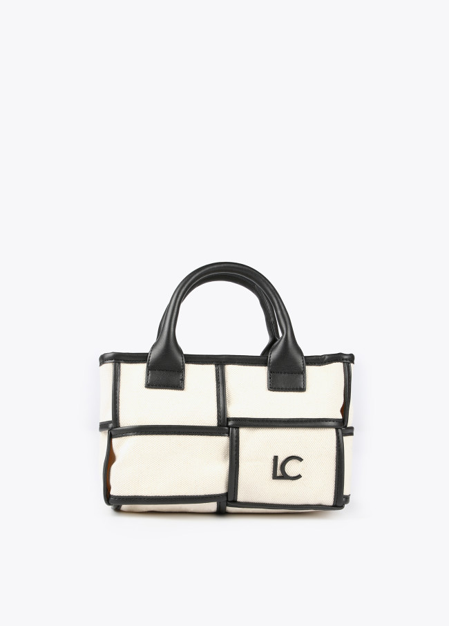 Sac besace avec détails contrastants