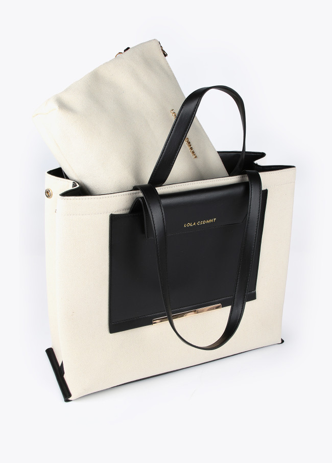 Two-tone tote bag