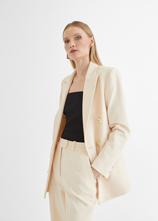 Blazer croisé uni