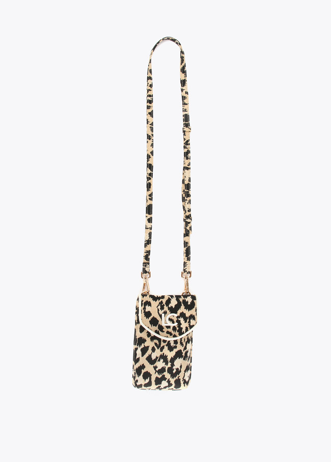 Animal print mobile phone bag