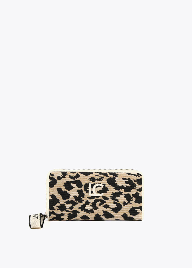 Carteira grande animal print