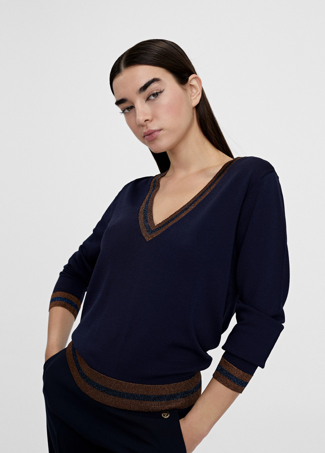 Pull maille lurex