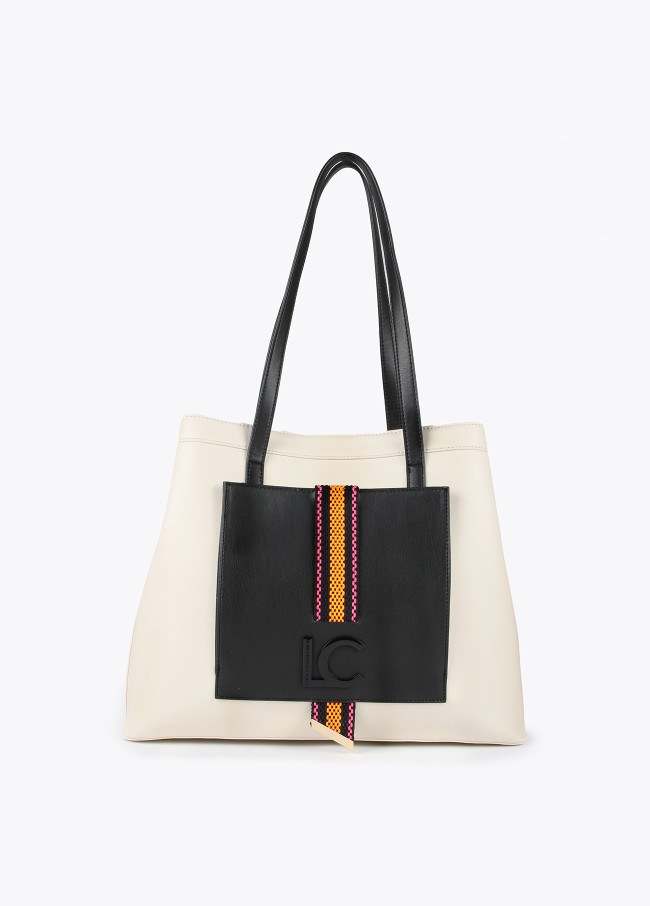 Mala tipo tote bag bicolor