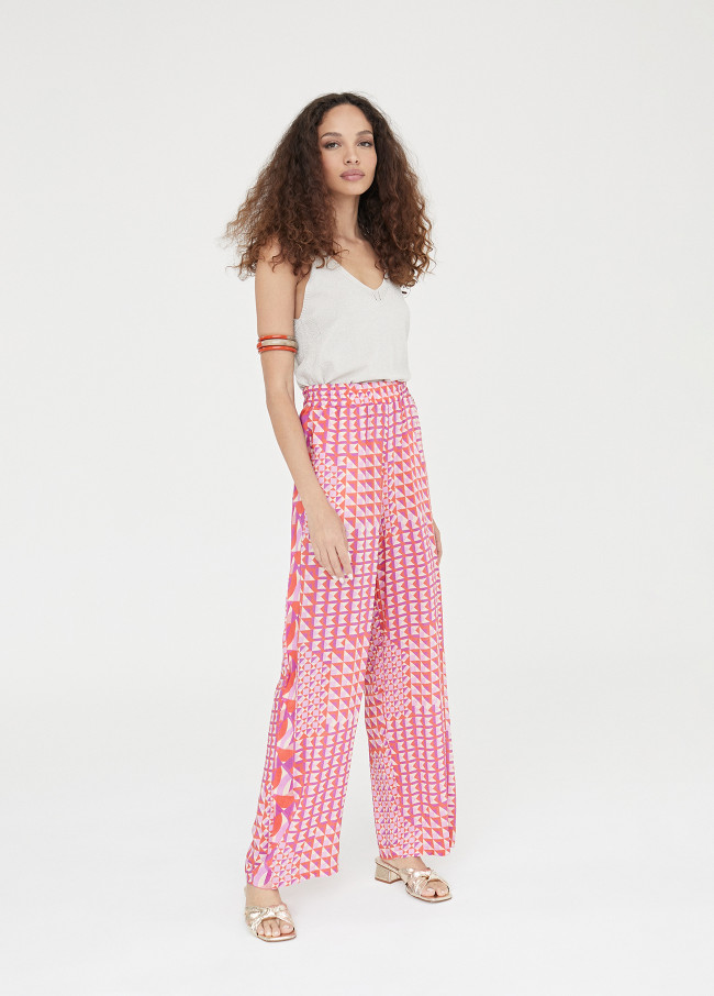 Pantalon palazzo imprimé