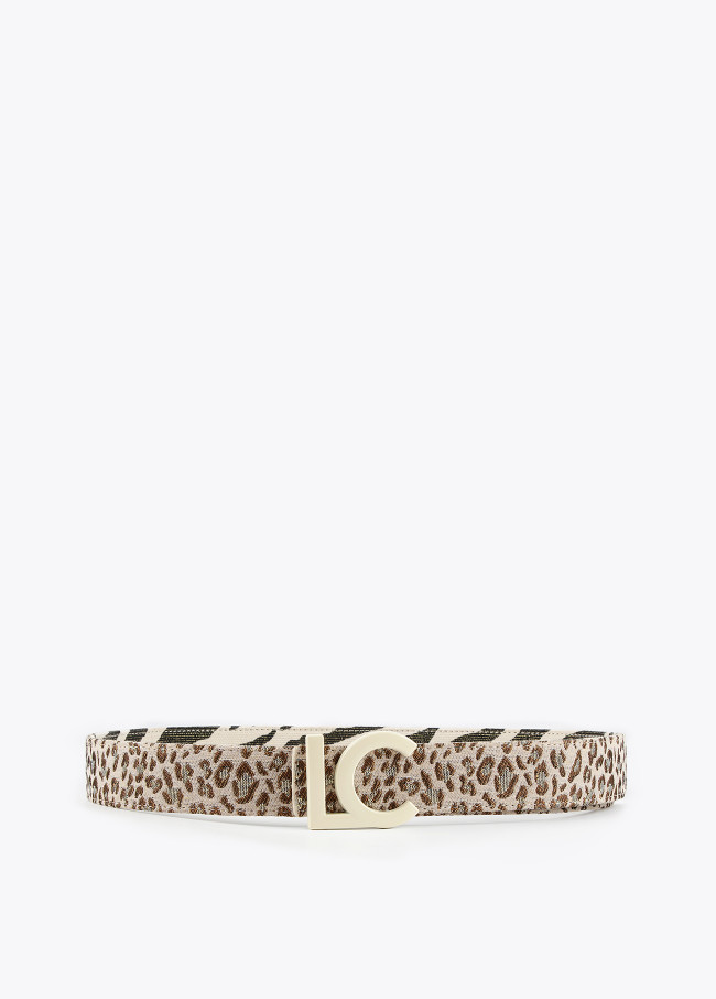 Cintura double face stampa animalier