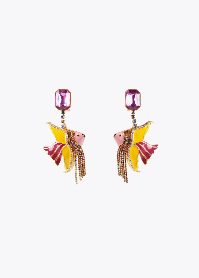 Boucles d’oreilles poisson colorées