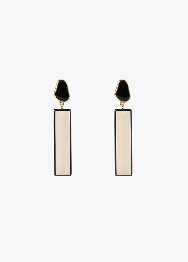 Black and white earrings