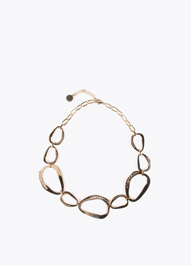 Golden choker necklace