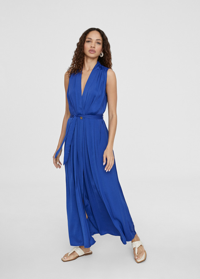 Robe longue décolleté en V