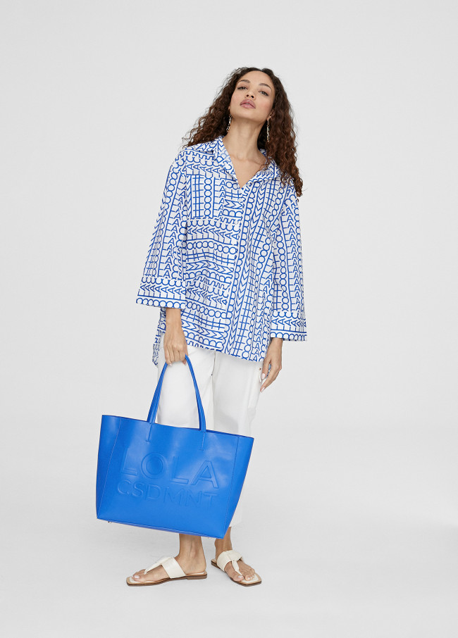 Camicia oversize loghi