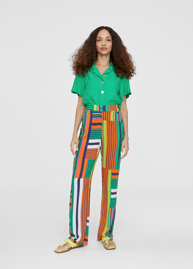 Multicoloured palazzo trousers