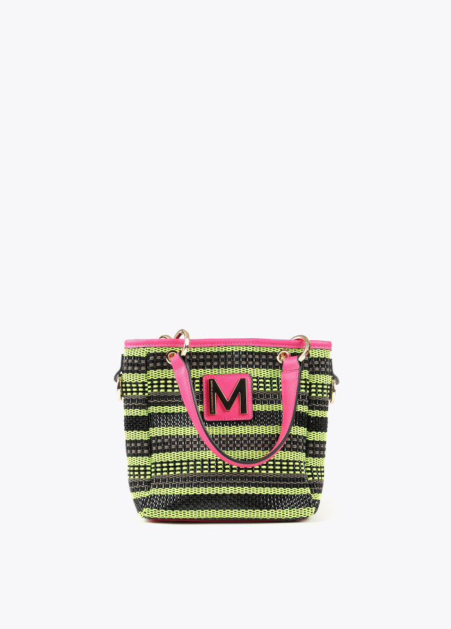 Three-coloured crossbody bag