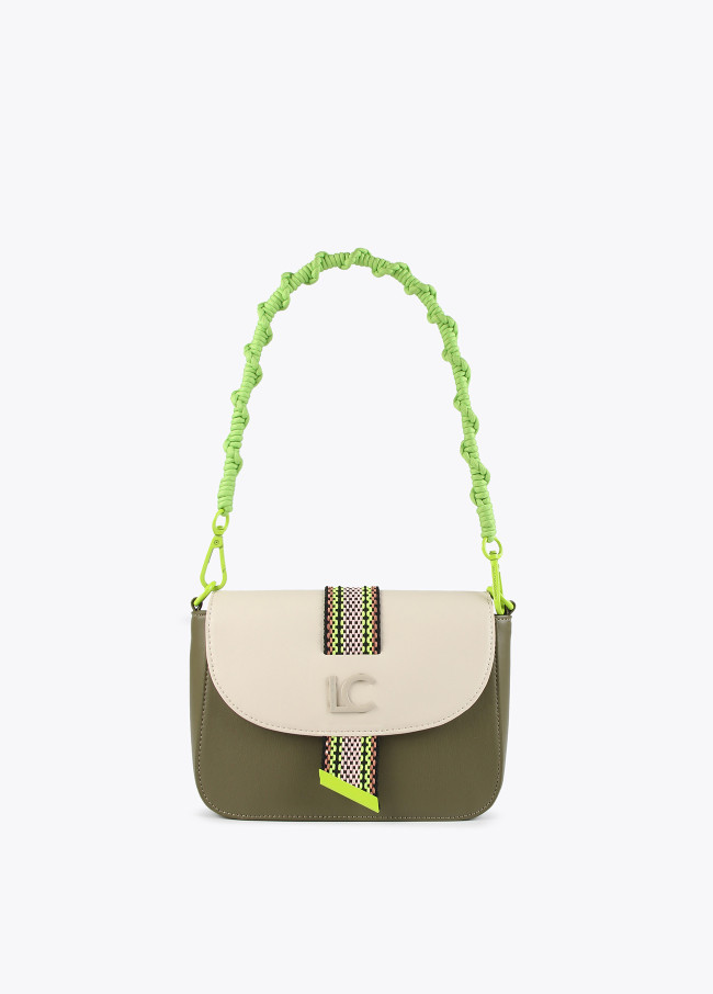 Two-tone crossbody bag