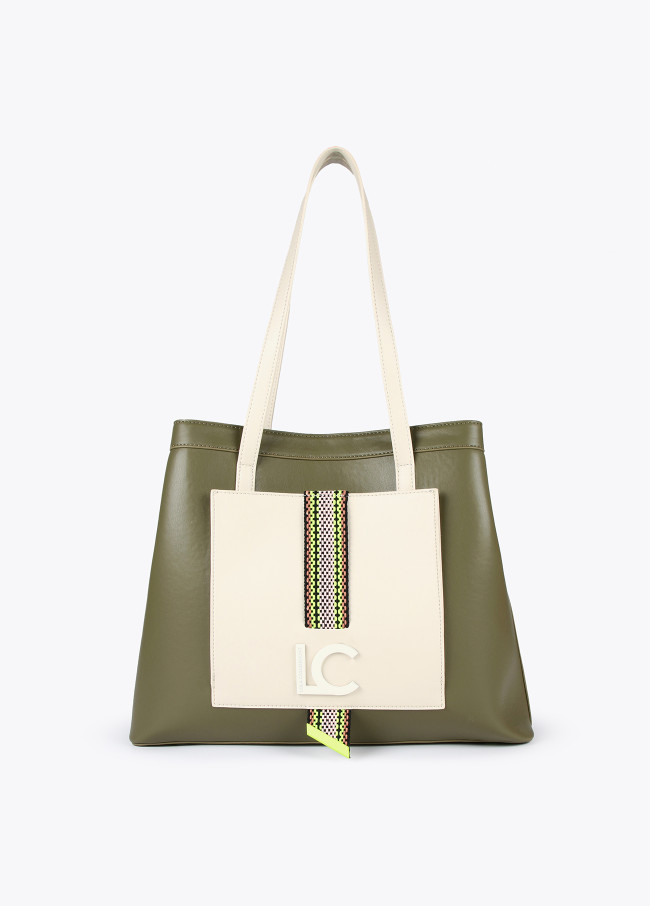 Mala tipo tote bag bicolor