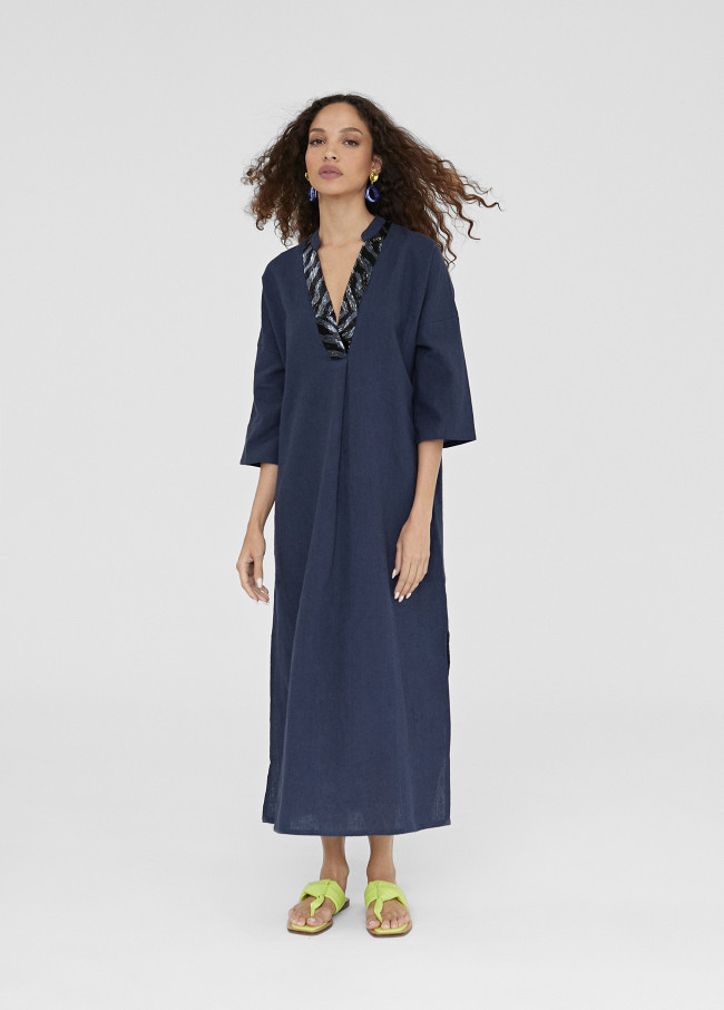 Half sleeve midi caftan