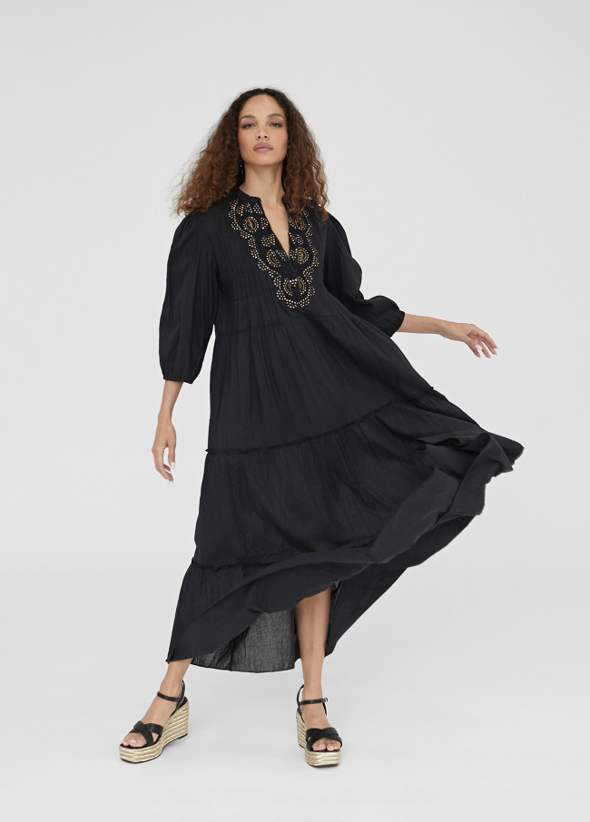 Caftan long avec broderie