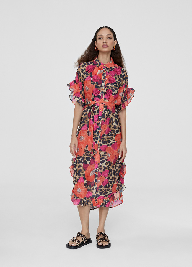 Matching printed midi caftan