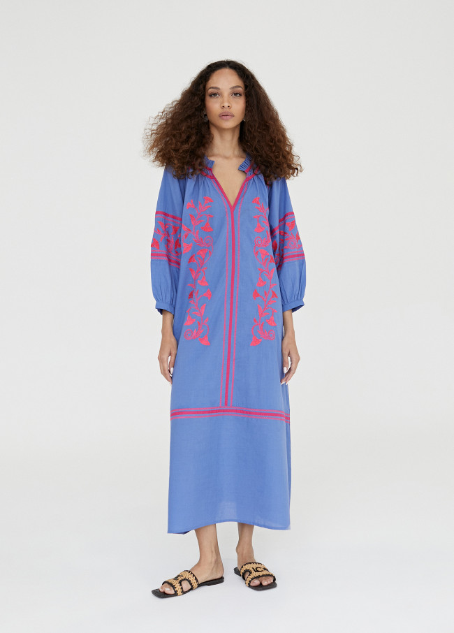 Long embroidered caftan