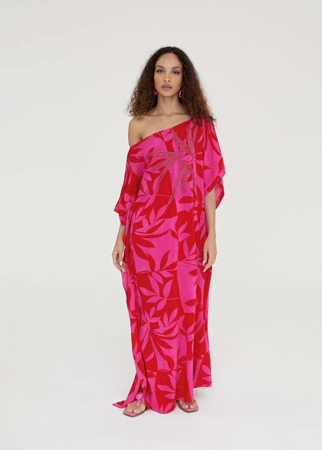 Caftan long imprimé