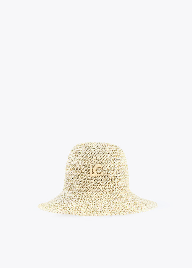 Gehäkelter Bucket Hat in Raphia-Optik