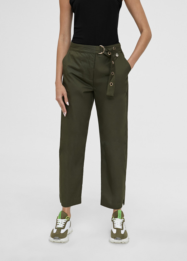 Trousers with belt