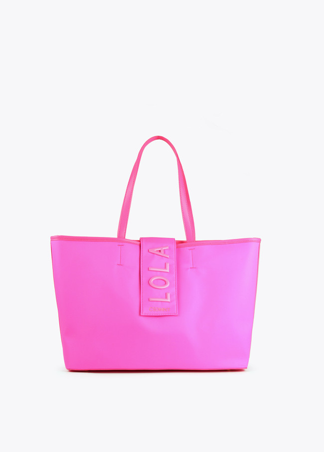 Mala tote bag em cor fluorescente