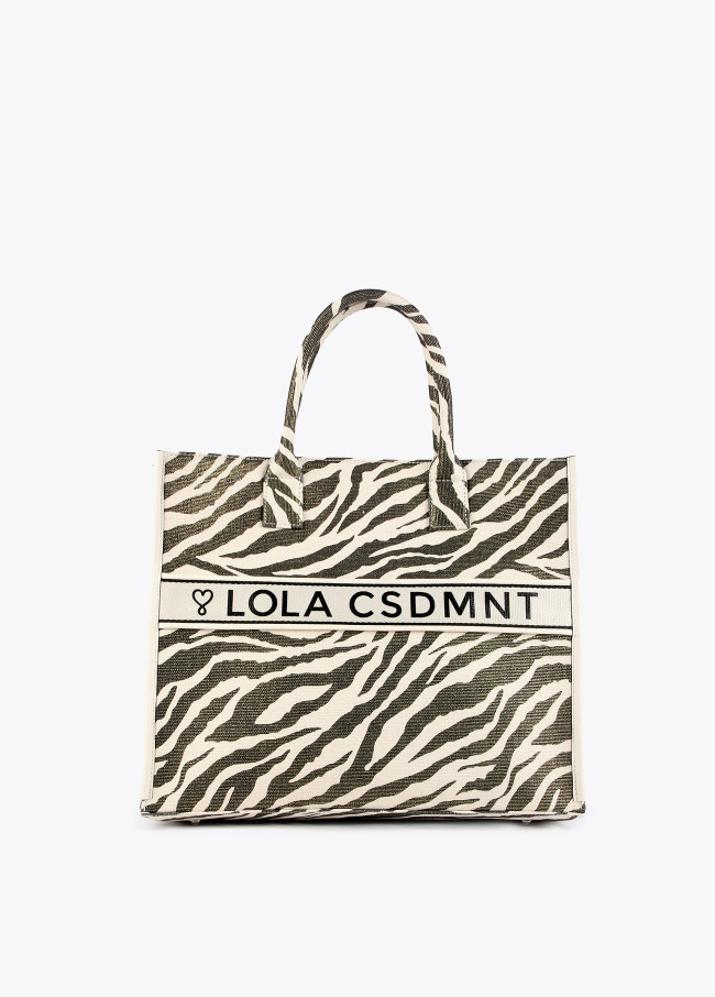 Animal print tote bag