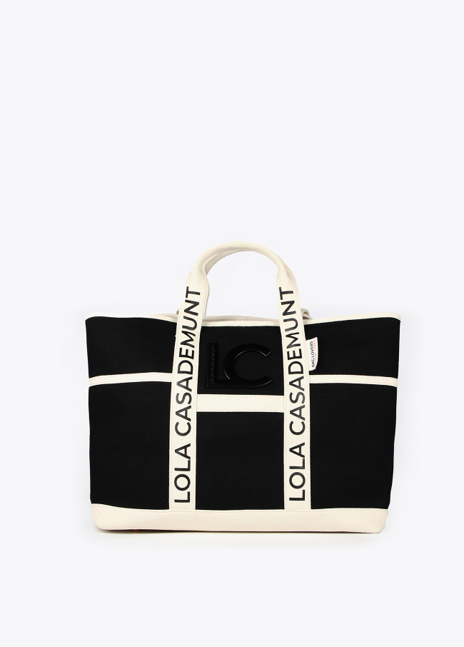 Tote bag with straps featuring the logo