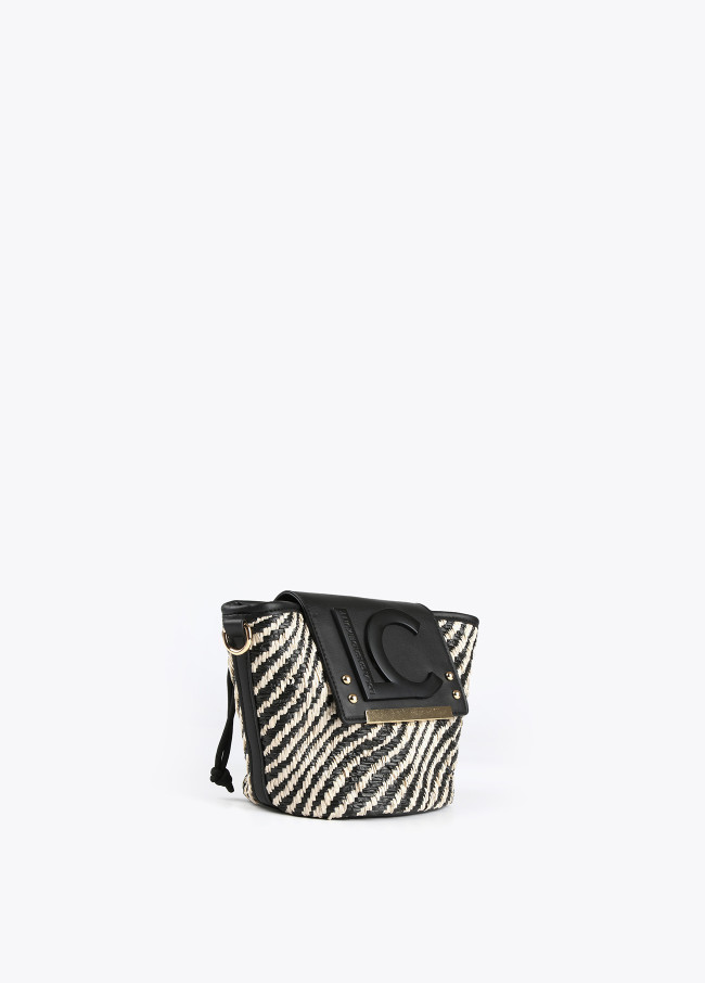 Mini basket-style crossbody bag