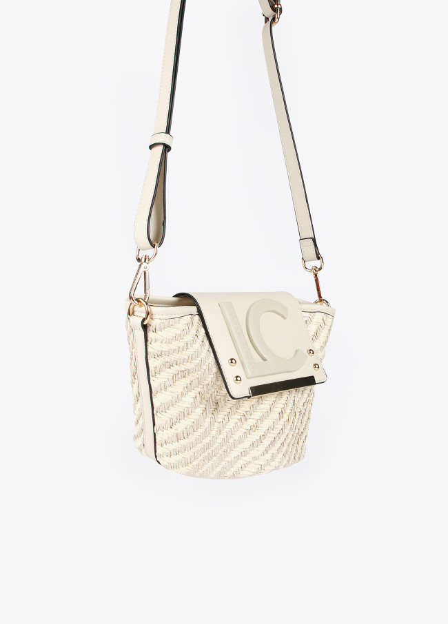 Mini basket-style crossbody bag