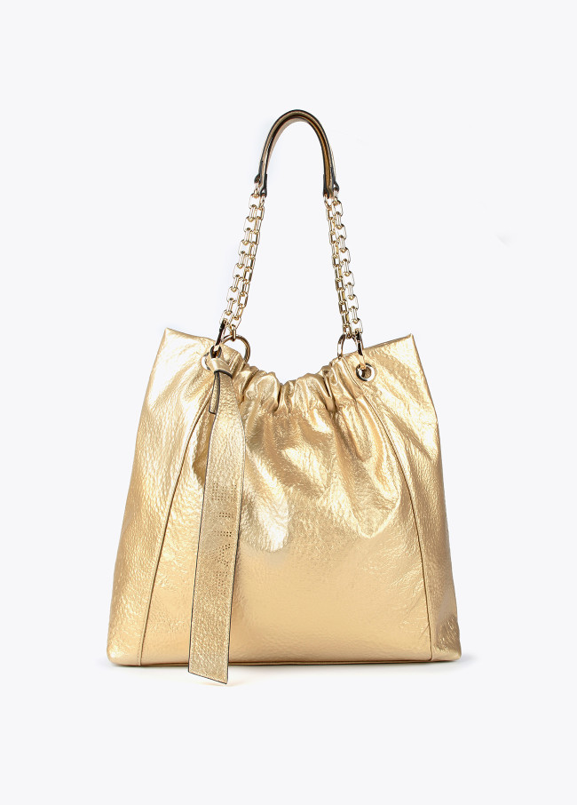 Bolso shopper brillante