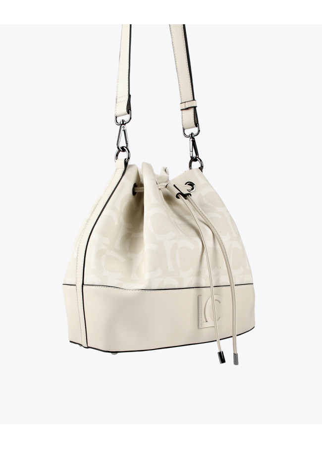 Monogrammed bucket bag