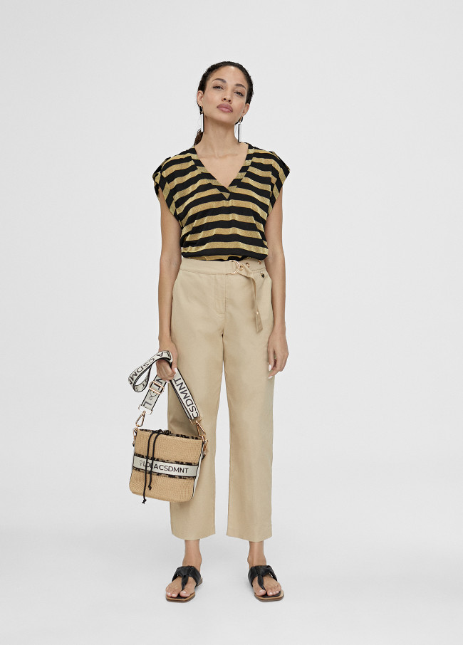 Trousers with belt