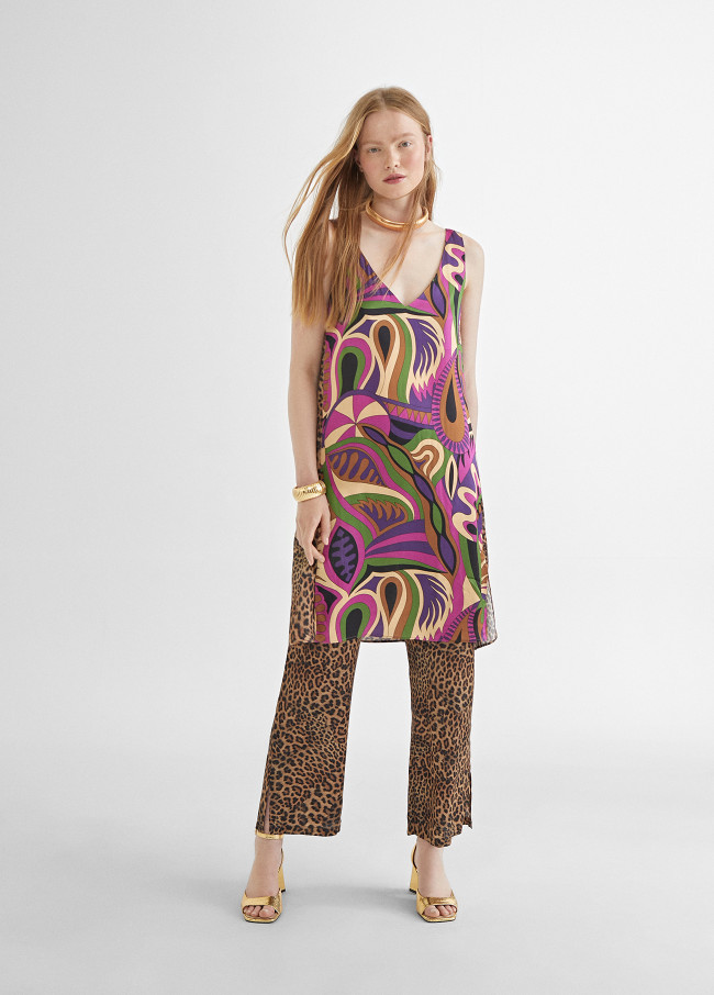 Combo print dress