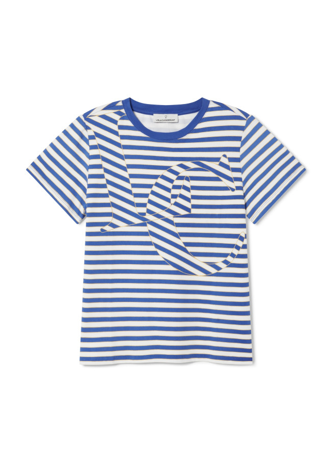 Gestreiftes T-Shirt mit Lola-Print