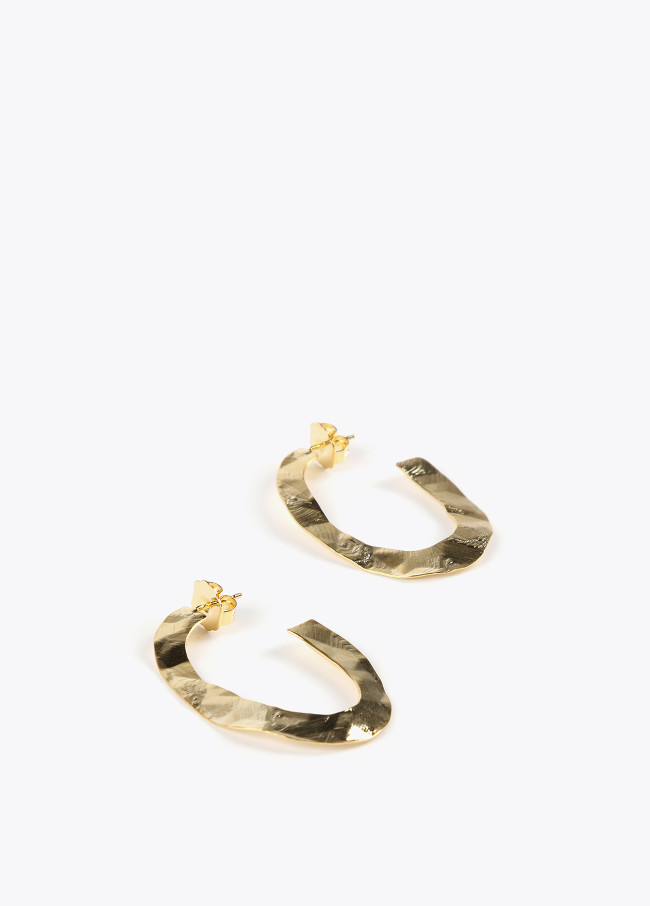 Golden hoop earrings